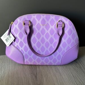 NWT Vera Bradley Angled Bowler Ikat Diamonds Lilac